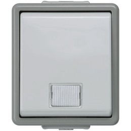 1 pcs - Siemens Grey Rocker Light Switch, 1 Way, 1 Gang, Delta