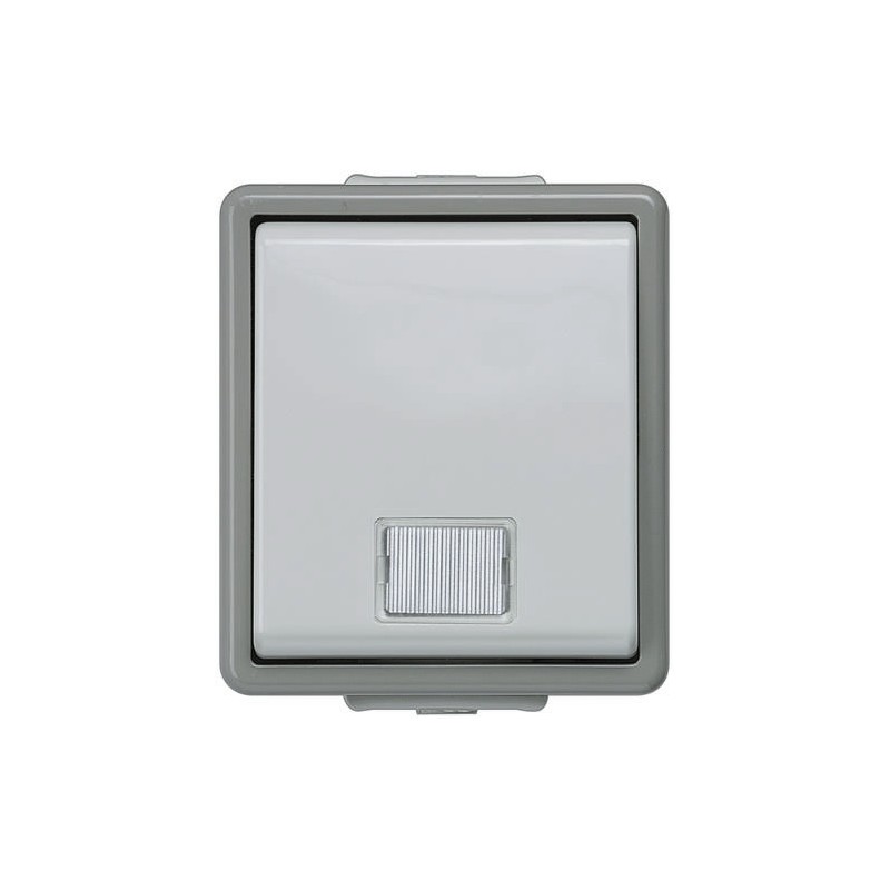 1 pcs - Siemens Grey Rocker Light Switch, 1 Way, 1 Gang, Delta
