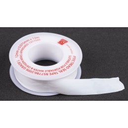 1 pcs - RS PRO White PTFE Tape, 12m x 12mm x 0.075mm