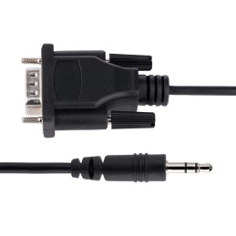 1 pcs - StarTech.com Male 9 Pin D-sub to Male 3.5mm Stereo Jack Serial Cable, 1m PVC