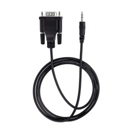 1 pcs - StarTech.com Male 9 Pin D-sub to Male 3.5mm Stereo Jack Serial Cable, 1m PVC