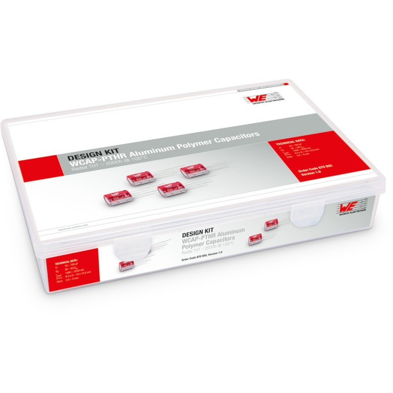 1 pcs - Wurth Elektronik, Through Hole Capacitor Kit 15 pieces