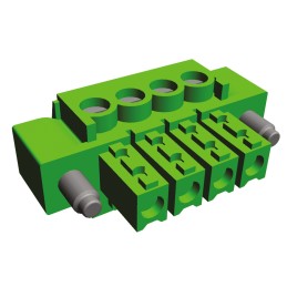 1 pcs - TE Connectivity 3.81mm Pitch 4 Way Pluggable Terminal Block, Plug, Panel Mount, Solder Termination