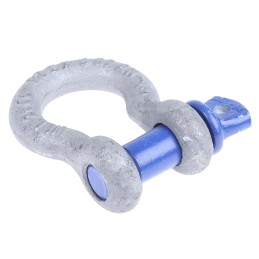 1 pcs - RS PRO Bow Shackle, Zinc Plated Steel, 2t