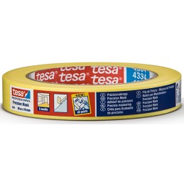 1 pcs - Tesa 4334 Yellow Masking Tape 19mm x 50m