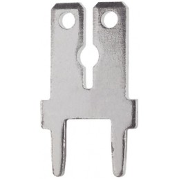 100 pcs - Keystone PC QUICK-FIT Uninsulated Male Spade Connector, PCB Tab, 6.35 x 0.81mm Tab Size
