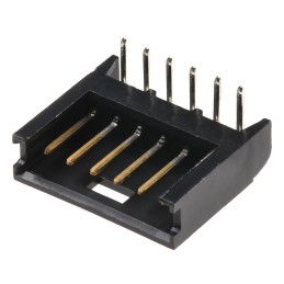 200 pcs - TE Connectivity AMPMODU MOD II Series Right Angle Through Hole PCB Header, 6 Contact(s), 2.54mm Pitch, 1 Row(s),