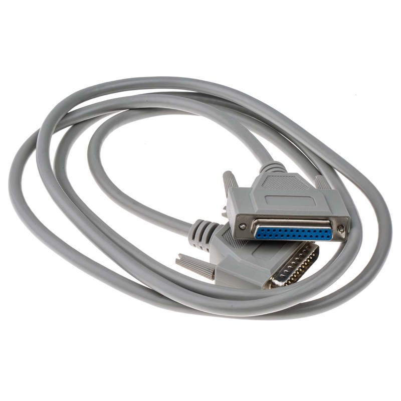 1 pcs - RS PRO Male 25 Pin D-sub to Female 25 Pin D-sub Serial Cable, 2m PVC