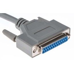 1 pcs - RS PRO Male 25 Pin D-sub to Female 25 Pin D-sub Serial Cable, 2m PVC
