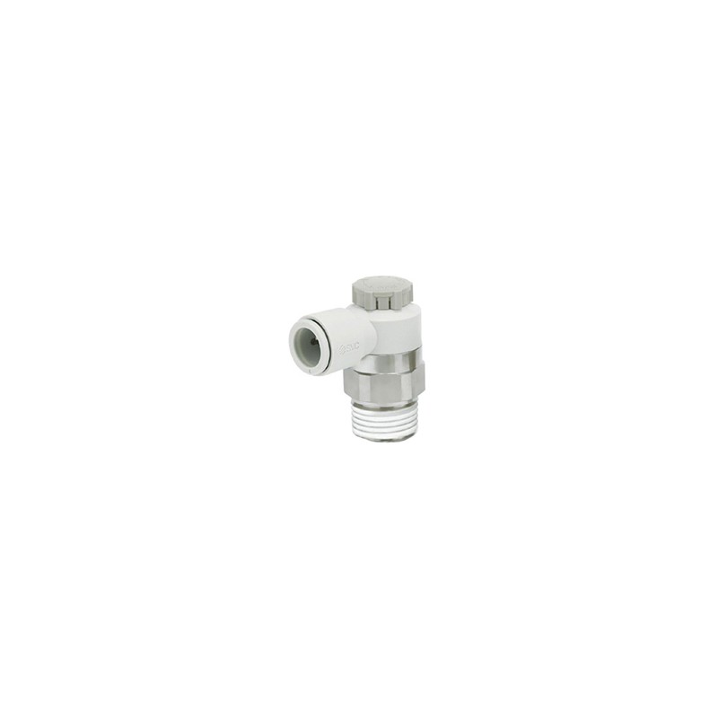 1 pcs - SMC AS Series Threaded Speed Controller, R 1/4 Inlet Port x 10mm Tube Outlet Port