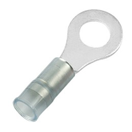 100 pcs - RS PRO Insulated Ring Terminal, 5.3mm Stud Size, 1.5mm² to 2.5mm² Wire Size, Blue