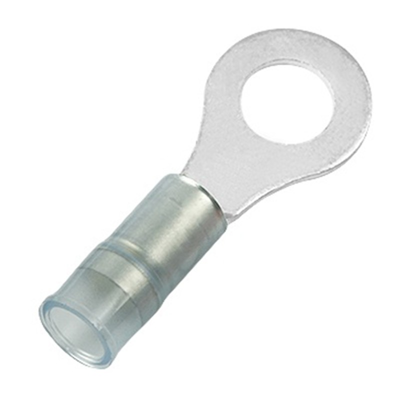 100 pcs - RS PRO Insulated Ring Terminal, 5.3mm Stud Size, 1.5mm² to 2.5mm² Wire Size, Blue