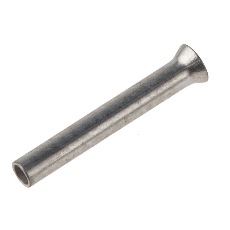 100 pcs - JST, WE Crimp Bootlace Ferrule, 10mm Pin Length, 1mm Pin Diameter, 0.5mm² Wire Size