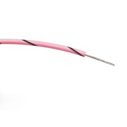1 Reel of 100 - RS PRO Black/Pink 0.2 mm² Hook Up Wire, 24 AWG, 7/0.2 mm, 100m, PVC Insulation