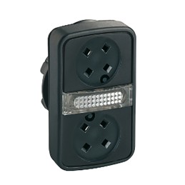 1 pcs - Schneider Electric ZB5 Series Black Momentary Push Button Head, 22mm Cutout, IP66, IP67, IP69K