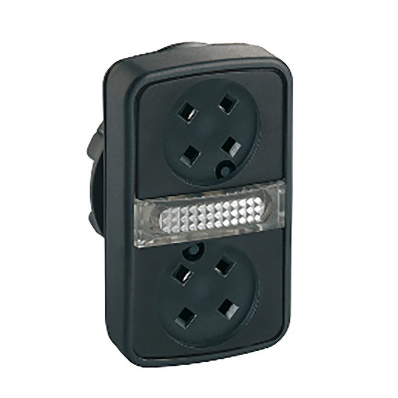 1 pcs - Schneider Electric ZB5 Series Black Momentary Push Button Head, 22mm Cutout, IP66, IP67, IP69K