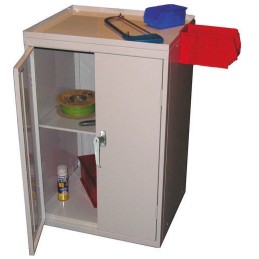 1 pcs - RS PRO 2 Door Steel Lockable Floor Standing Storage Cabinet, 930 x 600 x 500mm