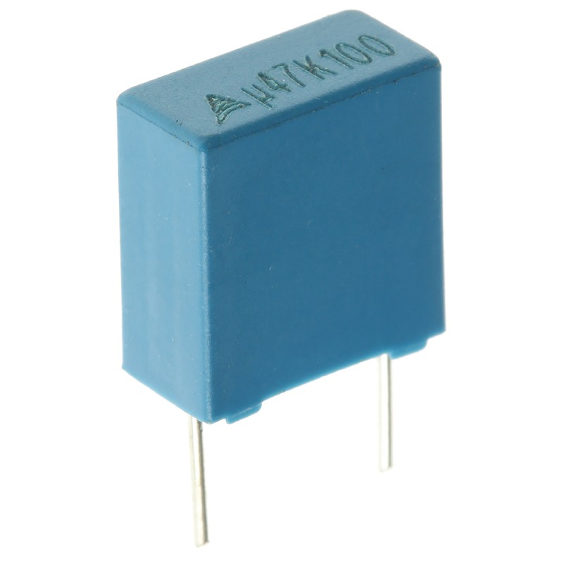 10 pcs - B32520C1474K000 EPCOS B32520 Polyester Film Capacitor, 63 V ac, 100 V dc, ±10%, 470nF, Through Hole