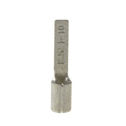 100 pcs - RS PRO Uninsulated Crimp Blade Terminal 10mm Blade Length, 0.5mm² to 1.5mm², 22AWG to 16AWG