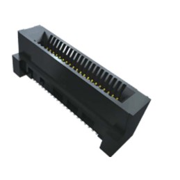 1 pcs - Samtec HSEC8 Series Right Angle Female Edge Connector, Surface Mount, 20-Contacts, 0.8mm Pitch, 1-Row