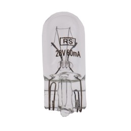 50 pcs - RS PRO Wedge Indicator Light, Clear, 28 V, 60 mA, 5000h