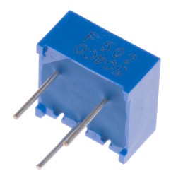 10 pcs - 3386F-1-502LF 5kΩ, Through Hole Trimmer Potentiometer 0.5W Top Adjust Bourns, 3386