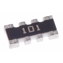 300 pcs - CAY16-101J4LF Bourns, CAY16 100Ω ±5% Isolated Resistor Array, 4 Resistors, 0.25W total, 1206 (3216M), Convex