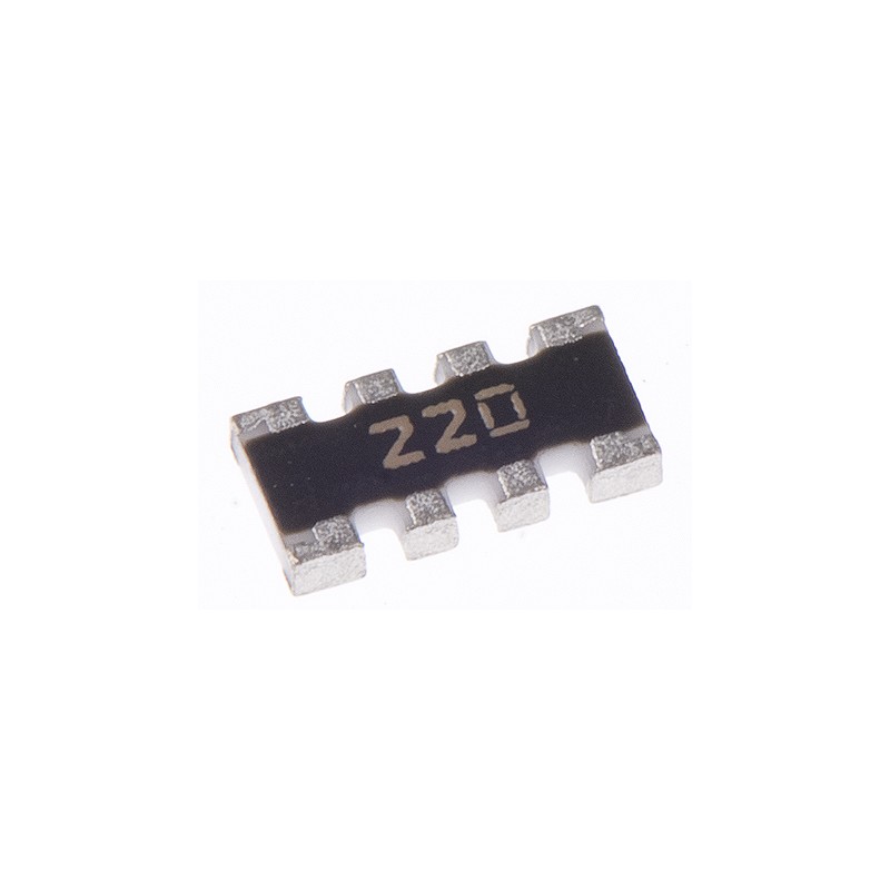 300 pcs - CAY16-220J4LF Bourns, CAY16 22Ω ±5% Isolated Resistor Array, 4 Resistors, 0.25W total, 1206 (3216M), Convex