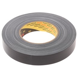 1 pcs - 3M Scotch 389 Duct Tape, 50m x 25mm, Black, PE Coated Finish