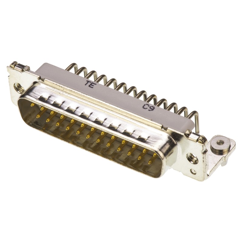 1 pcs - TE Connectivity Amplimite HD-20 25 Way Right Angle Through Hole D-sub Connector Plug, 2.76mm Pitch