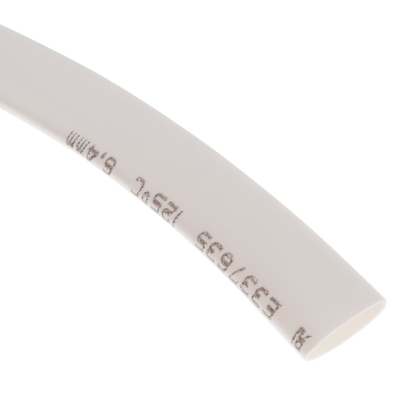 1 Reel of 8 M - RS PRO Heat Shrink Tubing, White 6.4mm Sleeve Dia. x 8m Length 2:1 Ratio
