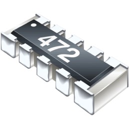 300 pcs - CAY17-472JALF Bourns, CAY17 4.7kΩ ±5% Bussed Resistor Array, 8 Resistors, 0.25W total, 1206 (3216M), Convex