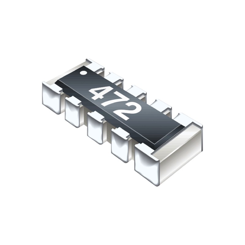 300 pcs - CAY17-472JALF Bourns, CAY17 4.7kΩ ±5% Bussed Resistor Array, 8 Resistors, 0.25W total, 1206 (3216M), Convex