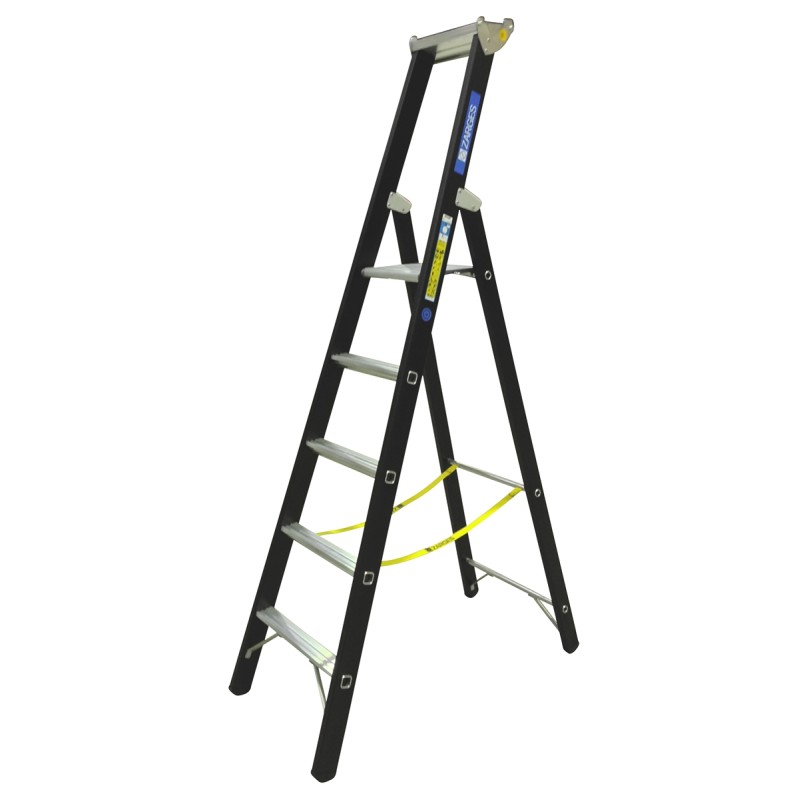 1 pcs - Zarges Aluminium 5 steps Step Ladder, 1.33m platform height