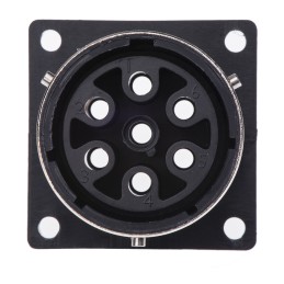 1 pcs - ITT Cannon Circular Connector, 7 Contacts, Panel Mount, Socket, Female, IP65, Trident Ringlock Series