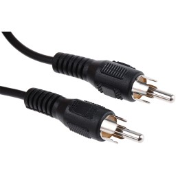1 pcs - RS PRO Male RCA to Male RCA Aux Cable, Black, 10m