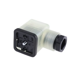 1 pcs - Hirschmann GDML 2P+E DIN 43650 A, Female Solenoid Valve Connector, with Indicator Light, 48 V ac/dc Voltage