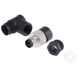 1 pcs - binder Circular Connector, 4 Contacts, Cable Mount, M8 Connector, Plug, Male, IP67, 768 Series