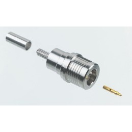 1 pcs - Radiall, Plug Cable Mount QMA Connector, 50Ω, Crimp Termination, Straight Body