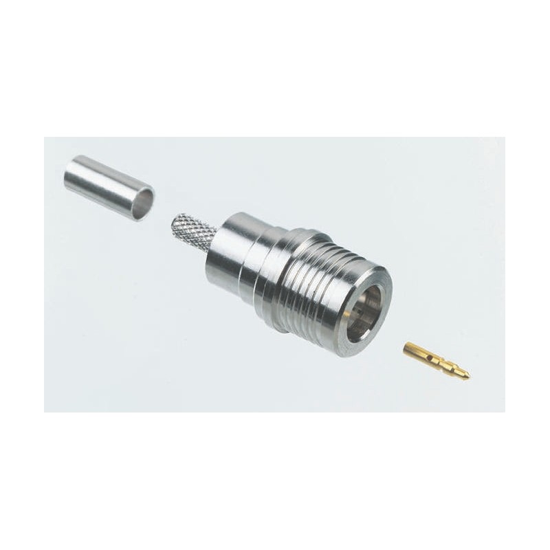 1 pcs - Radiall, Plug Cable Mount QMA Connector, 50Ω, Crimp Termination, Straight Body