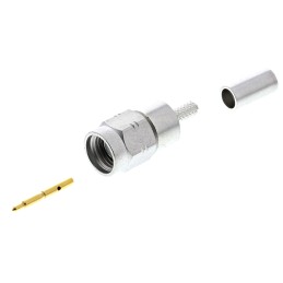 1 pcs - Radiall, Plug Cable Mount SMA Connector, 50Ω, Crimp Termination, Straight Body