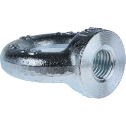 1 pcs - RS PRO Carbon Steel Eye Nut, M16 Thread, 35mm Internal Eye Diameter, 63mm Outer Eye Diameter, 0.7t Load