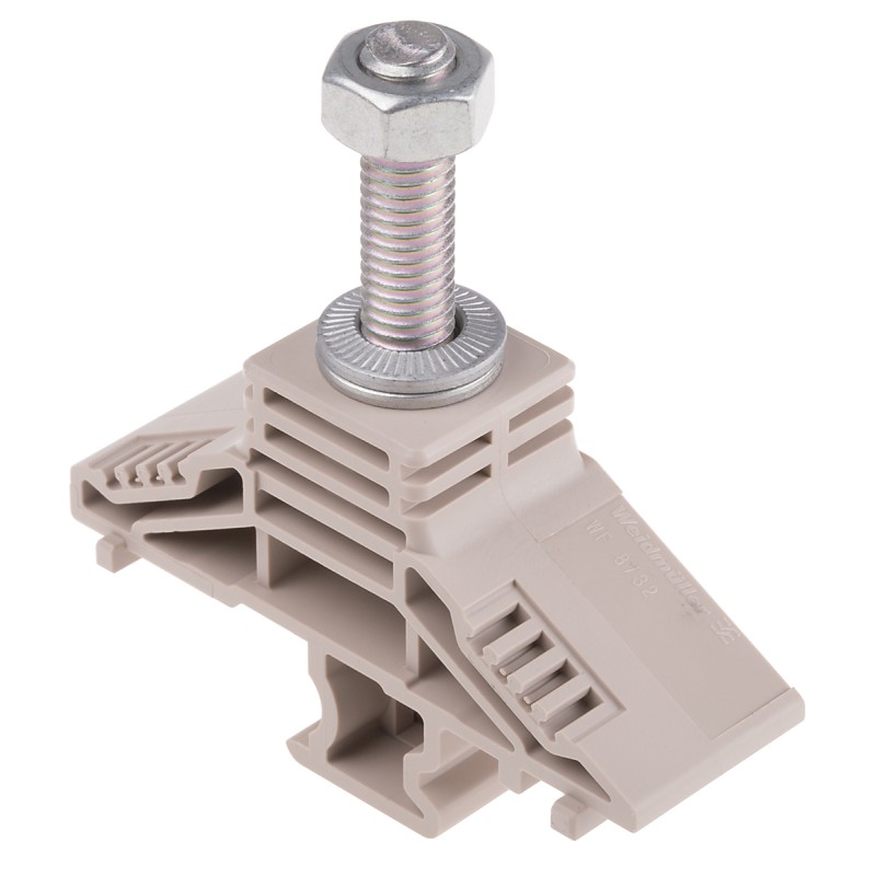 1 pcs - Weidmuller WF 8/32 Series Dark Beige Feed Through Terminal Block, 50mm², Single-Level, Screw Termination