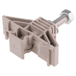 1 pcs - Weidmuller WF 8/32 Series Dark Beige Feed Through Terminal Block, 50mm², Single-Level, Screw Termination