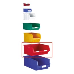 1 pcs - RS PRO PP Storage Bin, 180mm x 419mm, Red