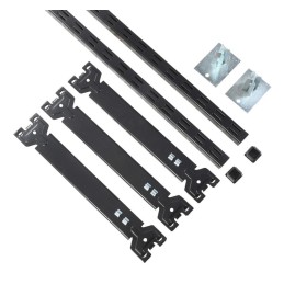 1 pcs - Toprax Black 4 Shelf Steel Long Span Shelving System, 2000mm x 1780mm, 400mm