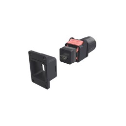 100 pcs - Amphenol ICC, NDH series Free Hanging (In Line) Mini I/O Connector Plug