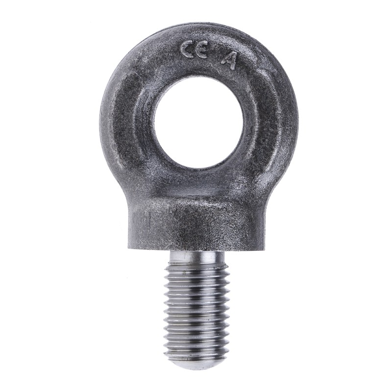 1 pcs - RS PRO Carbon Steel Eye Bolt, M20 Thread, 27mm Thread Length, 27mm Internal Eye Diameter, 59mm Outer Eye Diameter, 1.6t