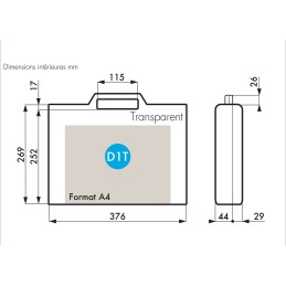 1 pcs - RS PRO Plastic Equipment case, 384 x 303 x 80mm