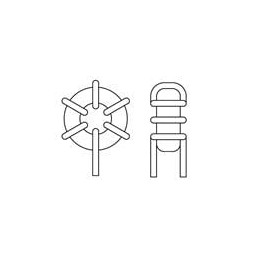 10 pcs : 2000-3R3-V-RC - Power Inductors - Leaded 3.3uH 20% Vertical